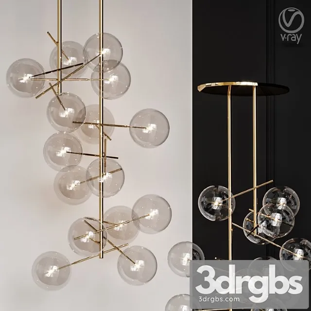 Gallotti & radice bolle pendant light by massimo castagna 3D Model Free