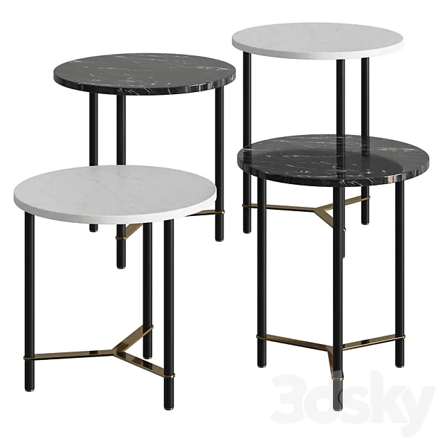 Gallotti & Radice Coockies Circle Coffee Tables 3DModel