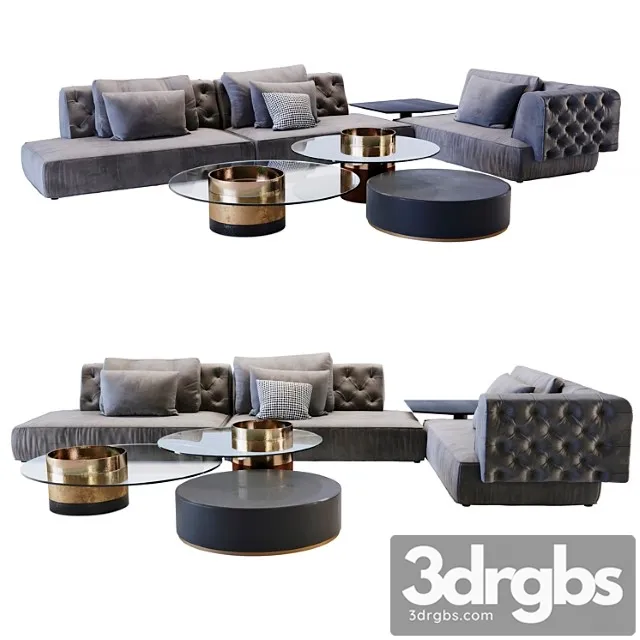 Gallotti & radice fiona sofa 2 3D Model Free