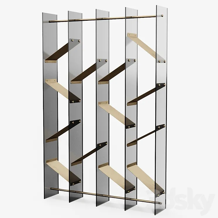 Gallotti & Radice ISOLA bookcase 3D Model Free
