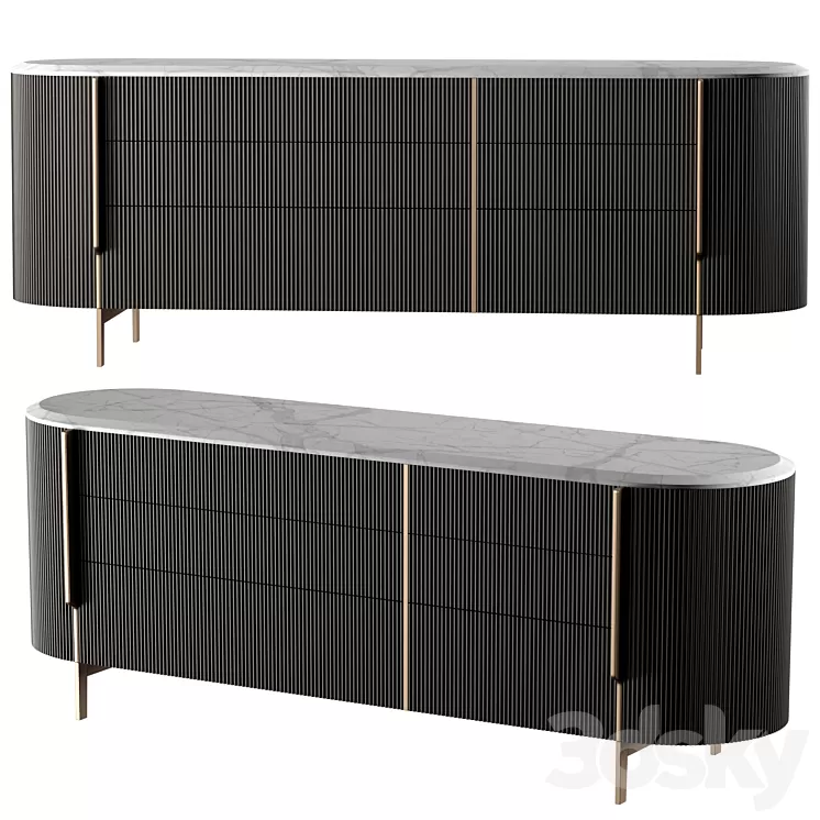 Gallotti & Radice Kumi sideboard 3D Model Free
