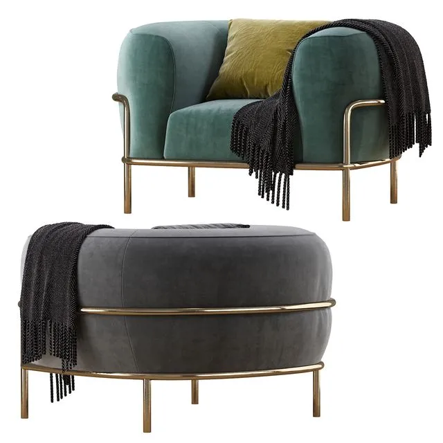 Gallotti & Radice Sophie Armchair 3D Model