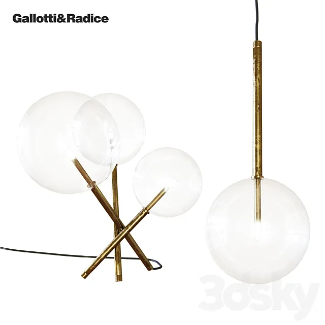 Galotti & Radice Bolle Tavolo 3 Bolle Sola 3D Model