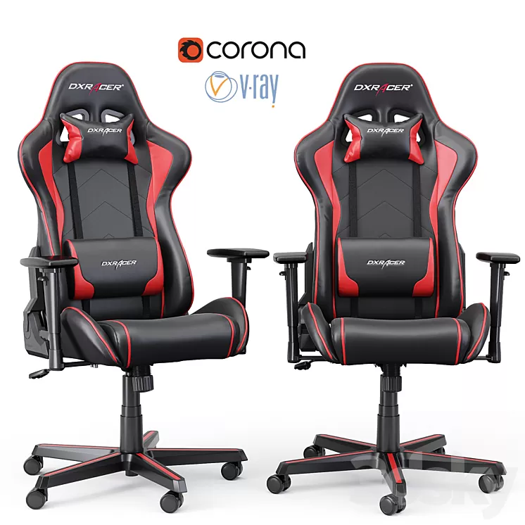 Game chair DXRacer OH / FE08 / NR 3D Model