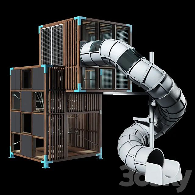 Game complex Halo Cubic 3D Model