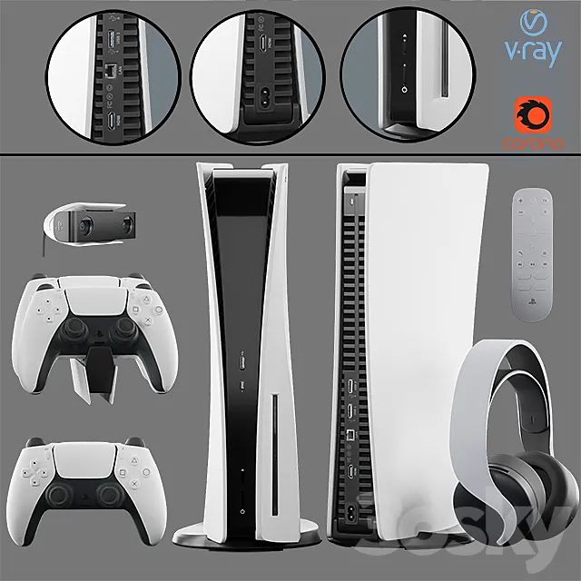 Game console Sony PlayStation 5_CET 3D Model