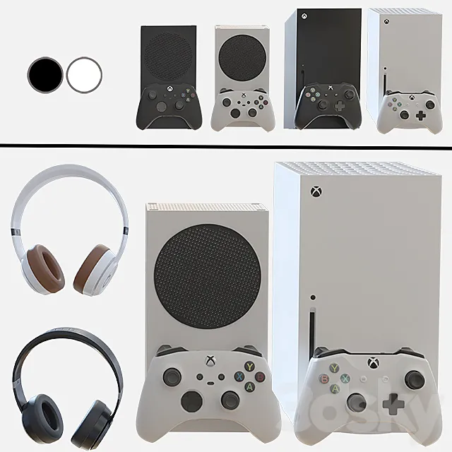 Game console Xbox Series Pak 3D Model