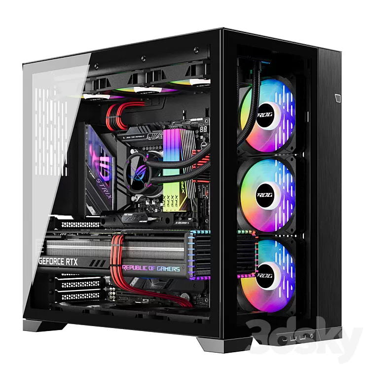 Gaming PC Corona 3D Model Free Download