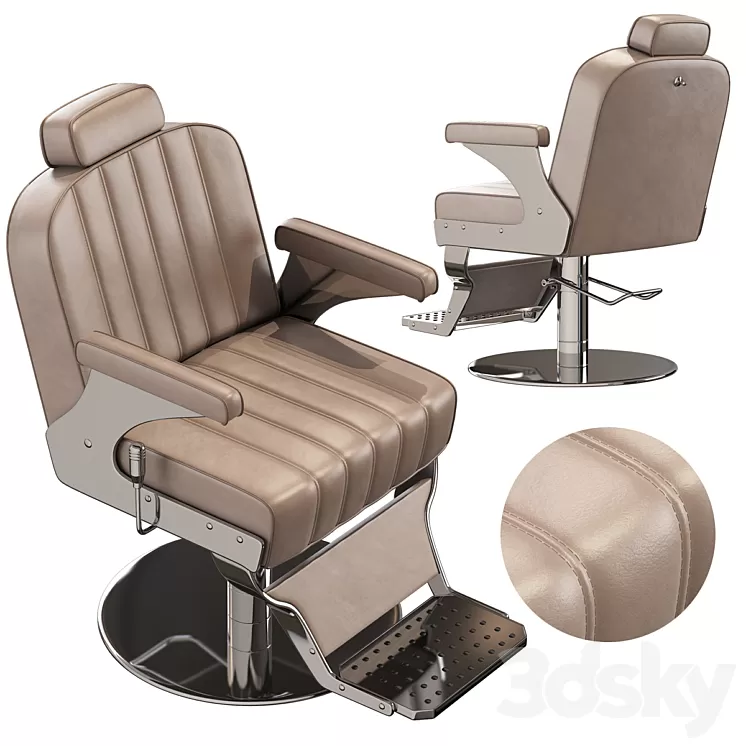 Gamma Bross Lenny Barber Chair 3D Model