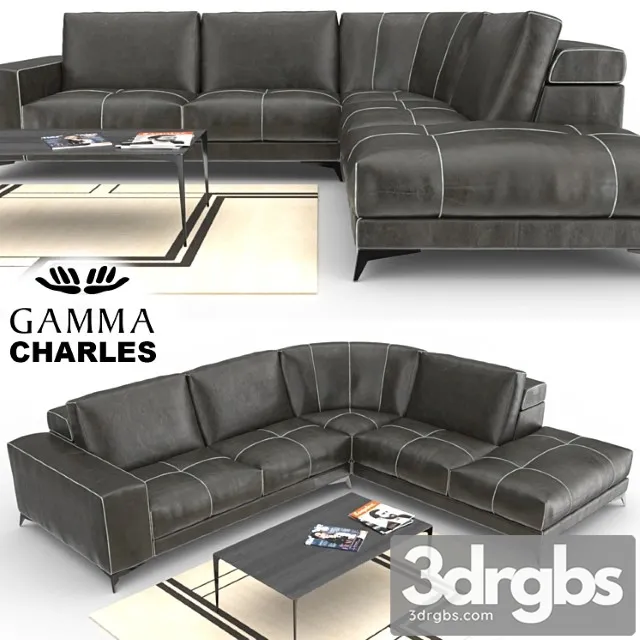 Gamma charles sofa_222 2 3D Model Free