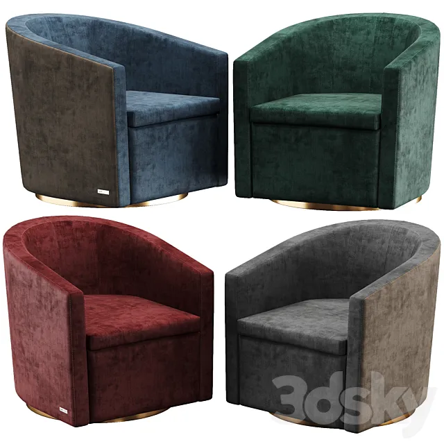 Gamma pretty swivel armchair 3DModel
