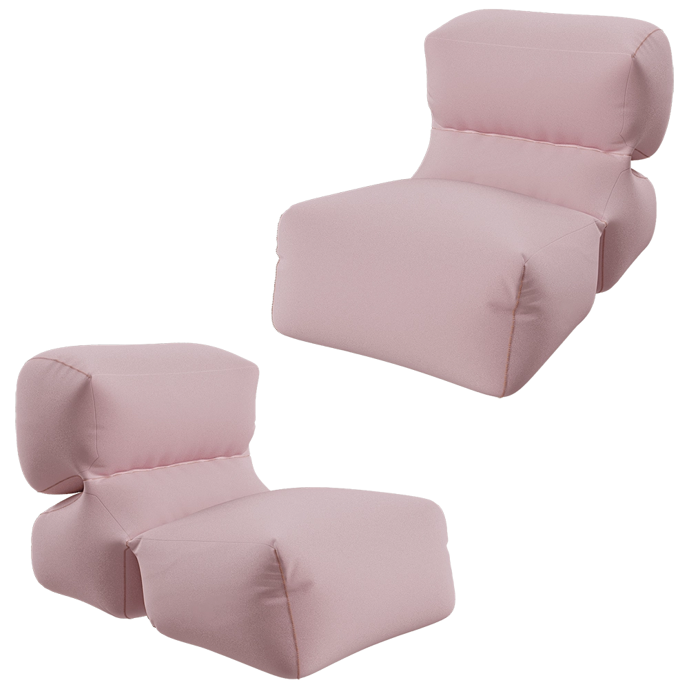 Gan Rugs - Soft seater Grapy Pink Cotton 3D Model