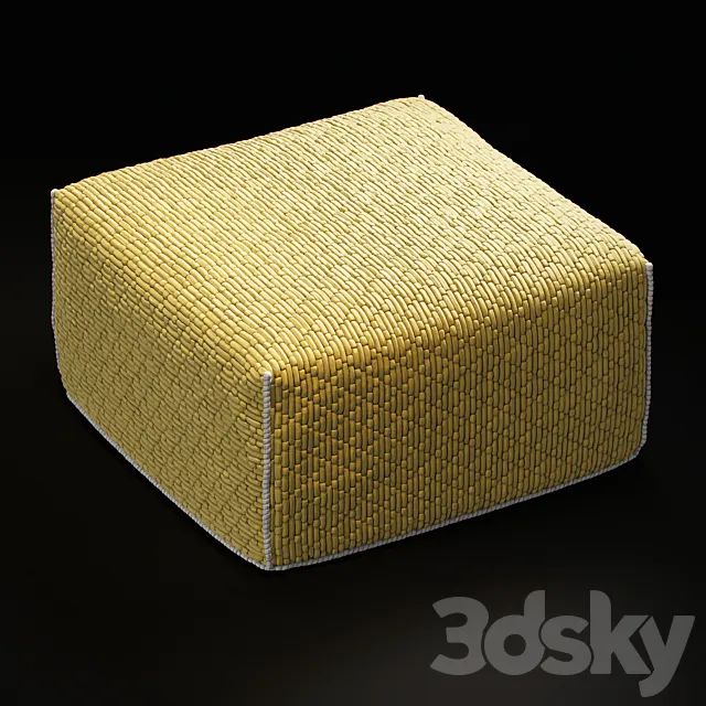 GAN SILAI orange pouf 3DModel