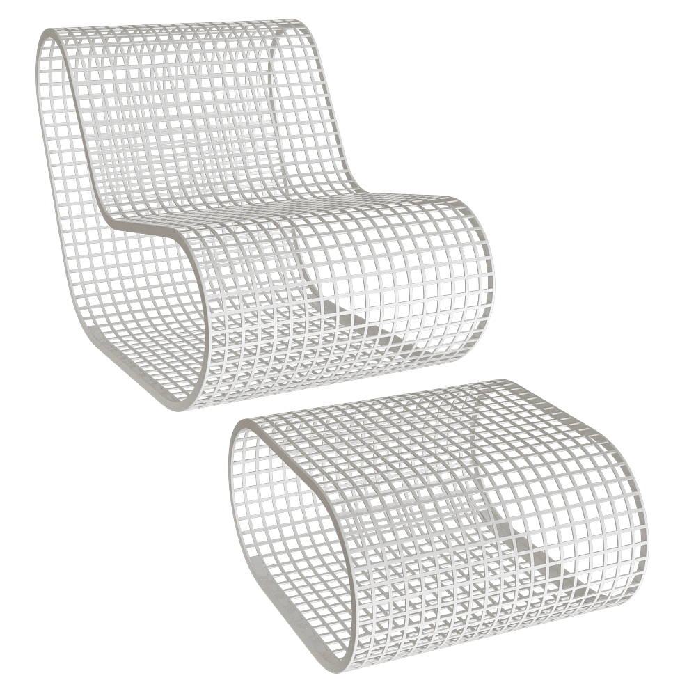 Gandía Blasco - Armchair and coffee table Buit 3D Model