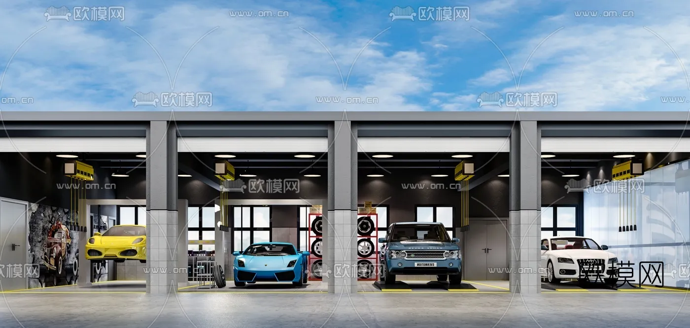 GARAGE - 3D Model For Interior Design - 1904