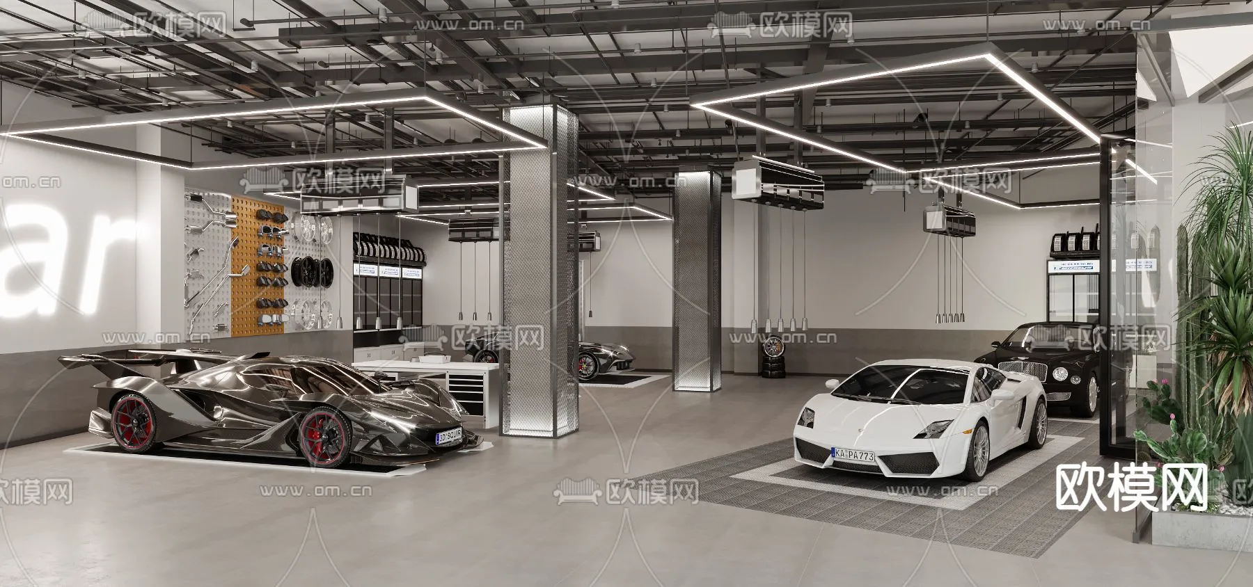 GARAGE - 3D Model For Interior Design - 1914