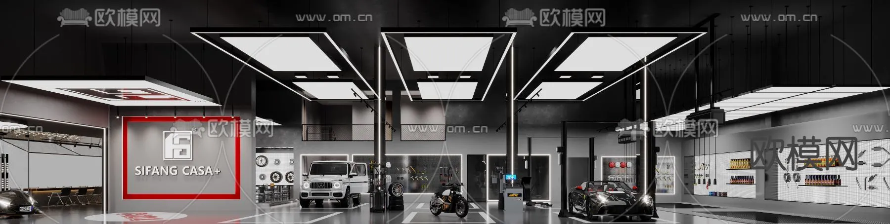 GARAGE - 3D Model For Interior Design - 1923