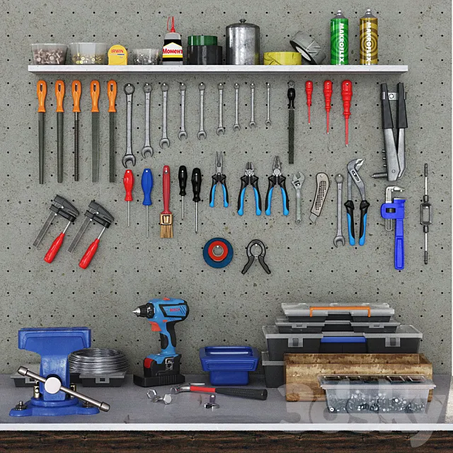 garage tools 3DModel