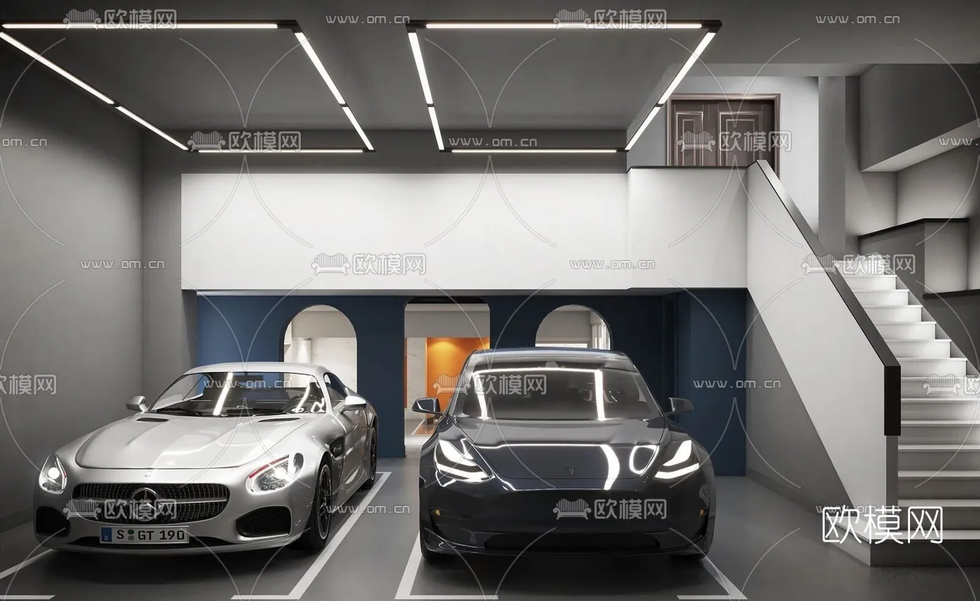 GARAGE - VRAY / CORONA - 3D MODEL - 740