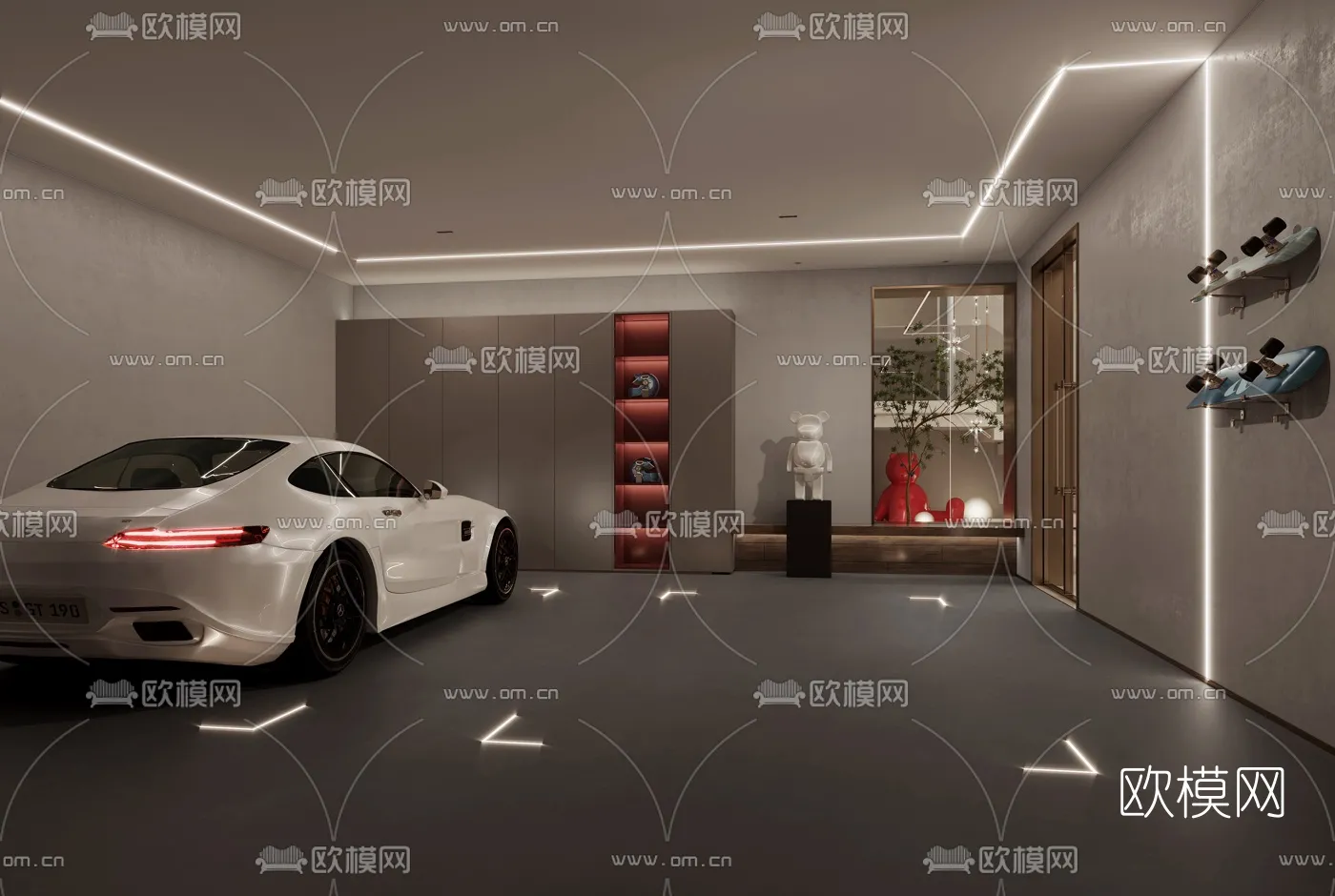 GARAGE - VRAY / CORONA - 3D MODEL - 743