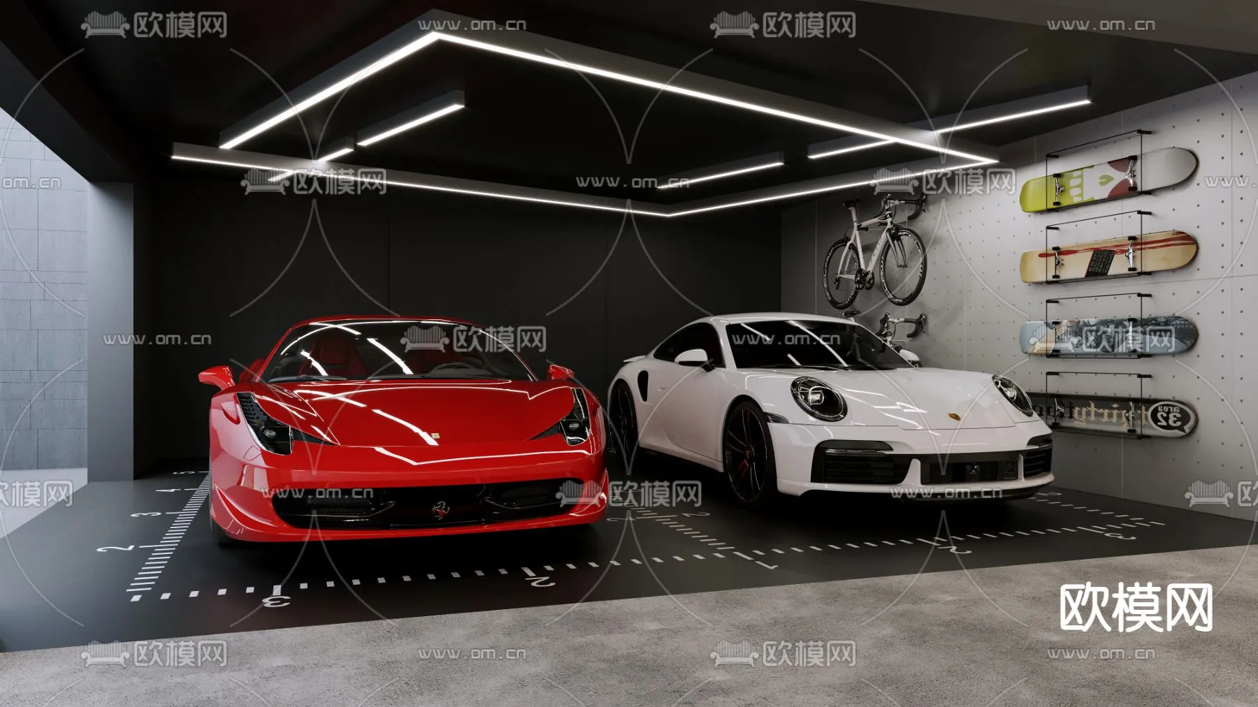 GARAGE - VRAY / CORONA - 3D MODEL - 751