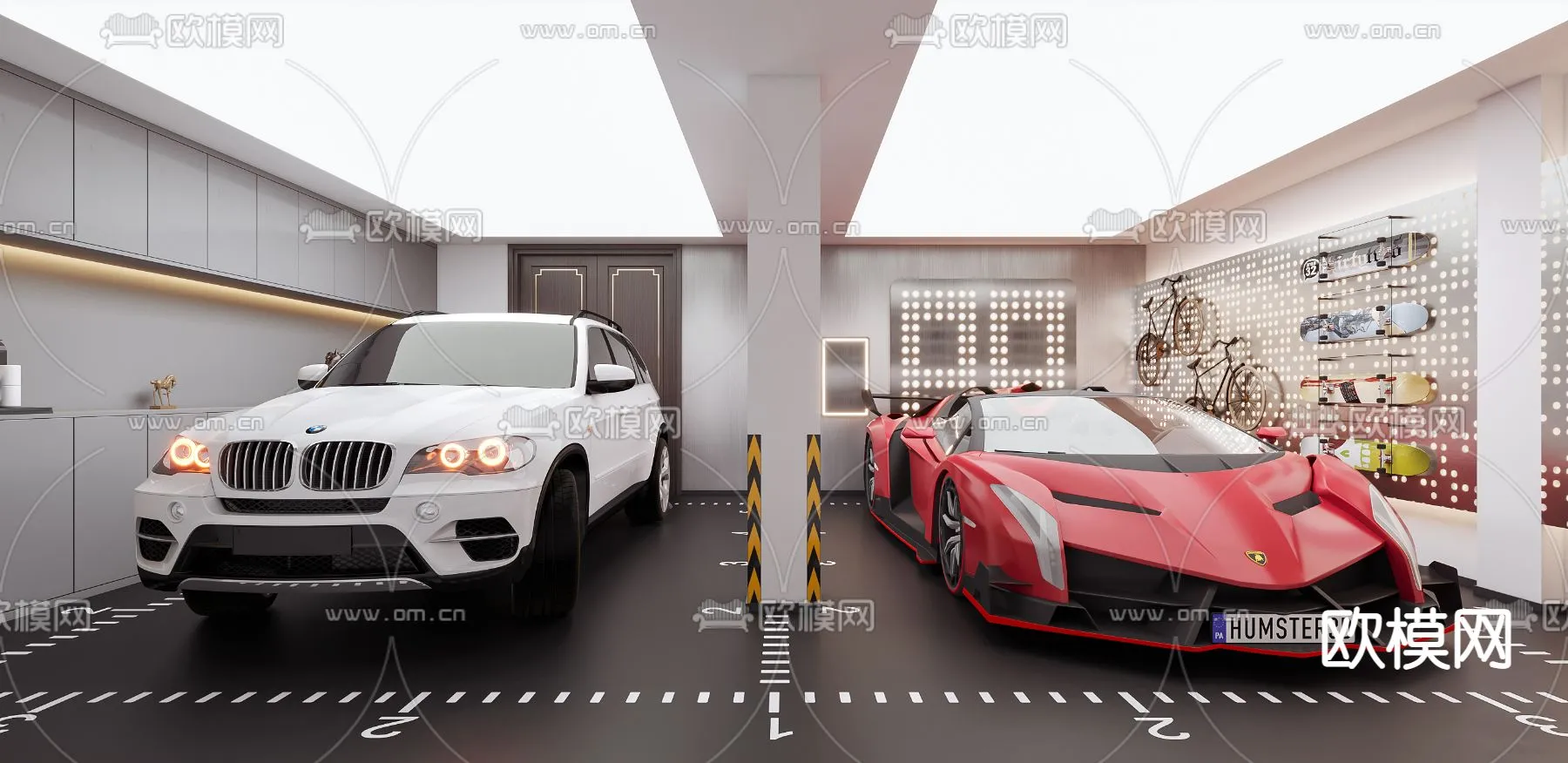 GARAGE - VRAY / CORONA - 3D MODEL - 754