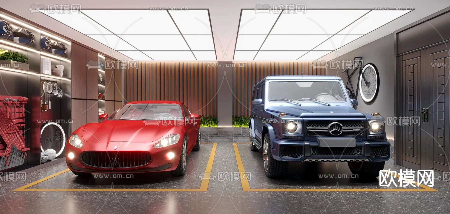 GARAGE - VRAY / CORONA - 3D MODEL - 755