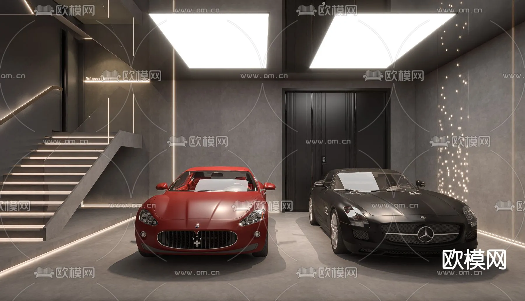 GARAGE - VRAY / CORONA - 3D MODEL - 764