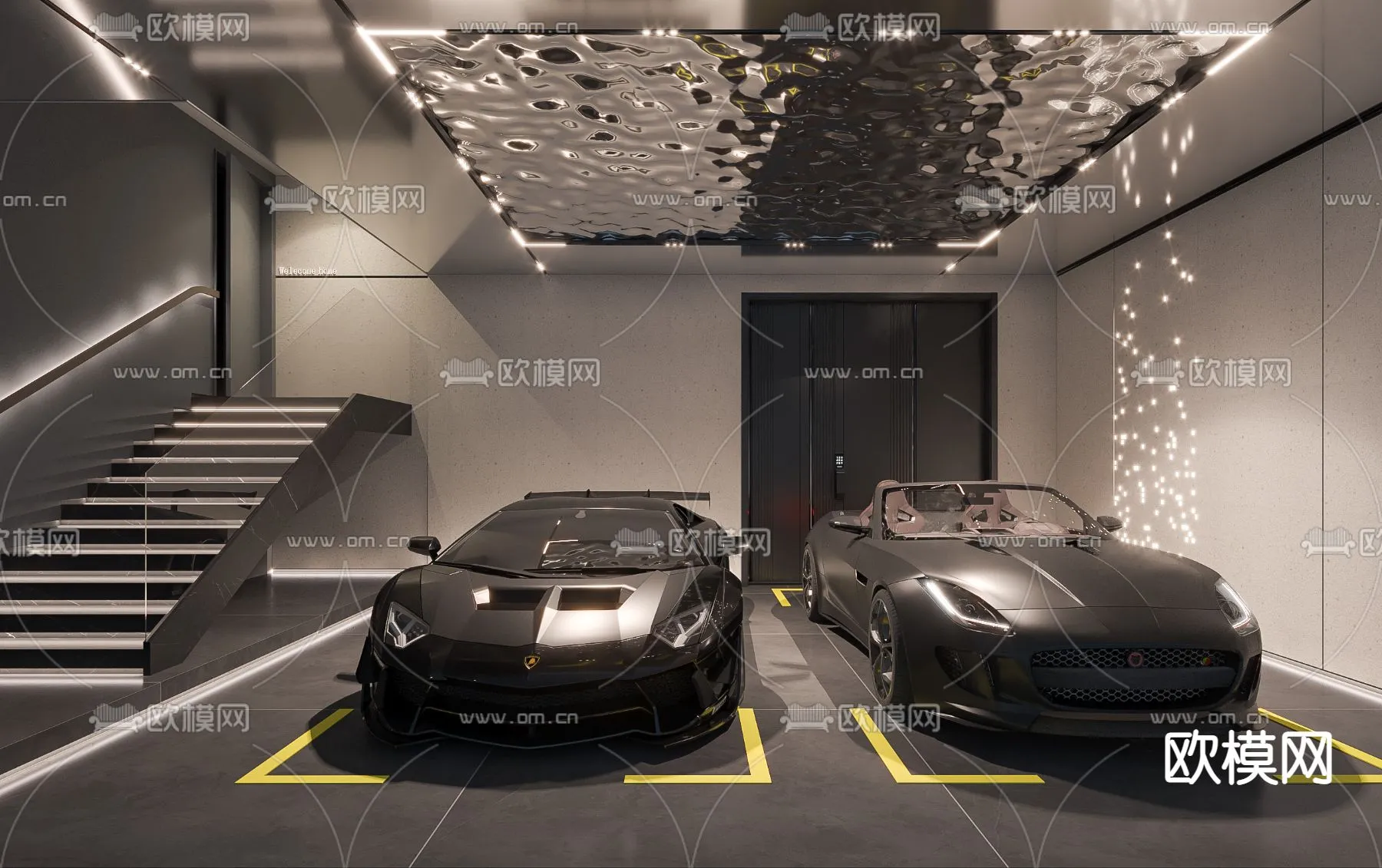 GARAGE - VRAY / CORONA - 3D MODEL - 765