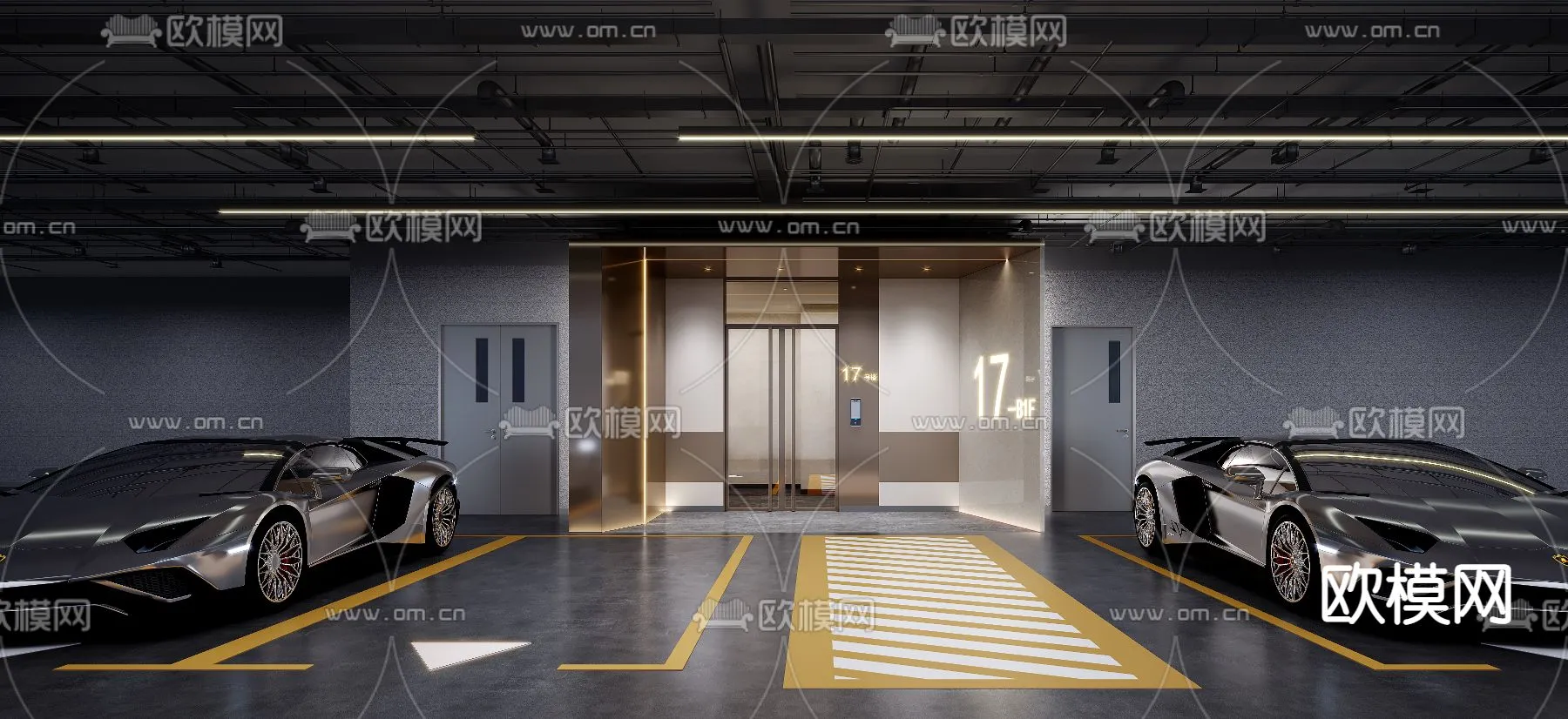 GARAGE - VRAY / CORONA - 3D MODEL - 770