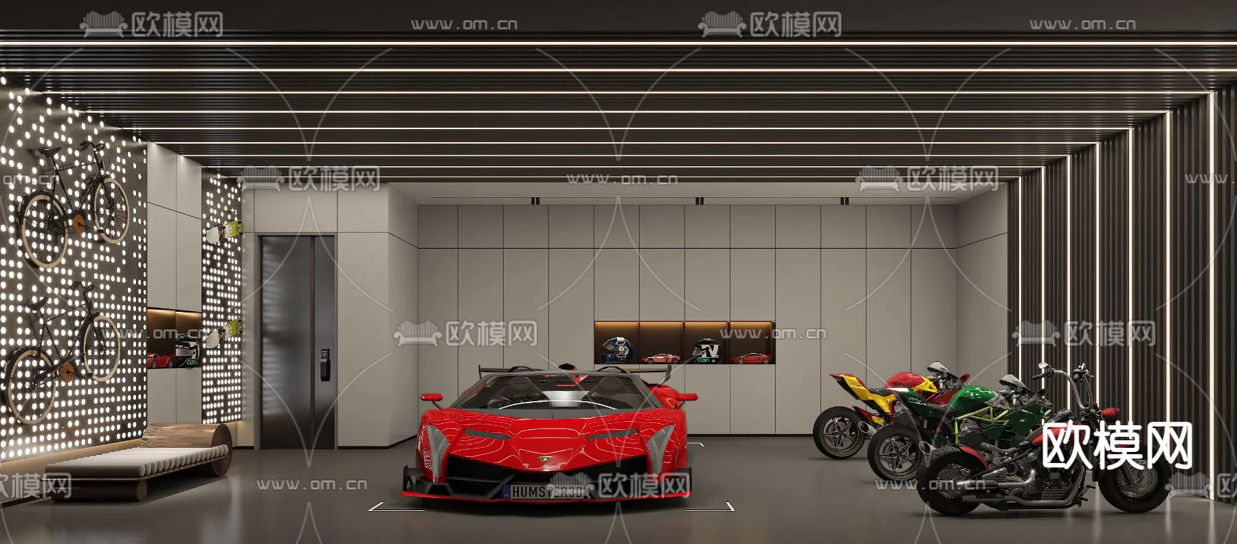 GARAGE - VRAY / CORONA - 3D MODEL - 773