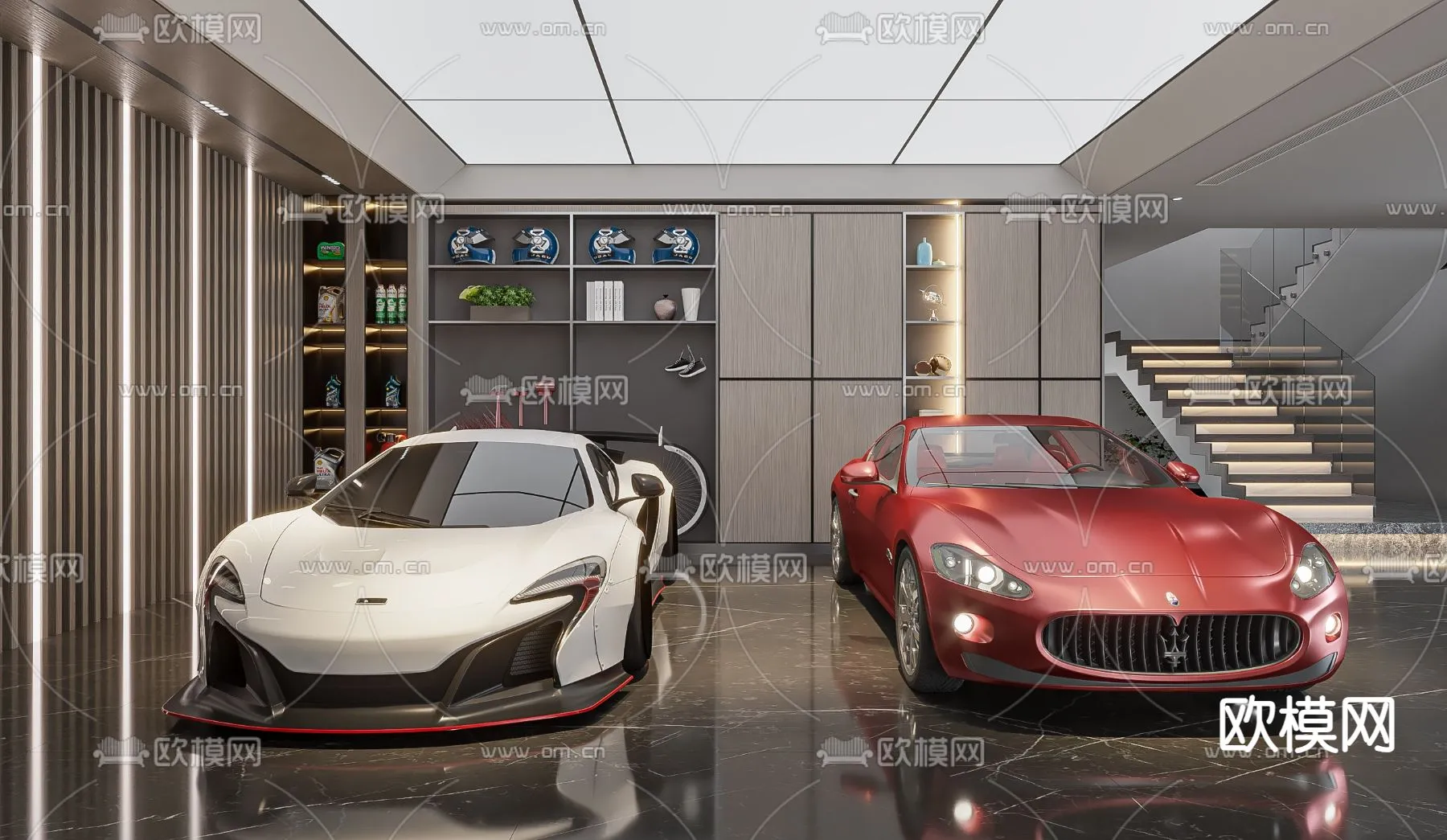GARAGE - VRAY / CORONA - 3D MODEL - 775