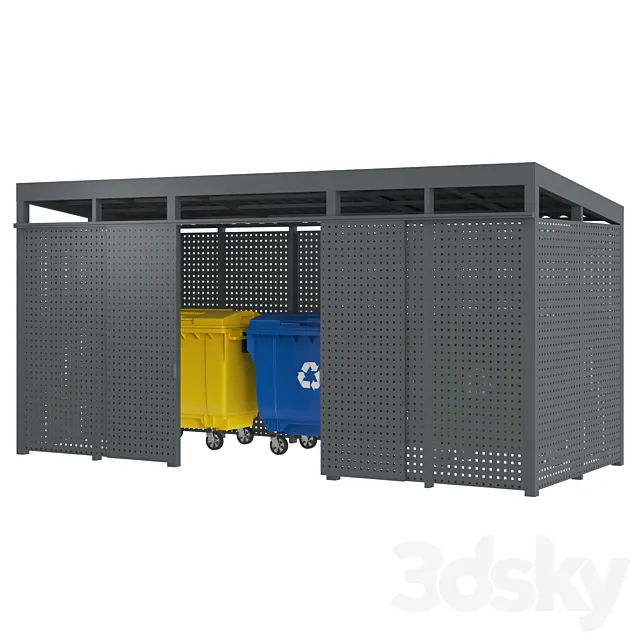Garbage bins Metal box Free Download