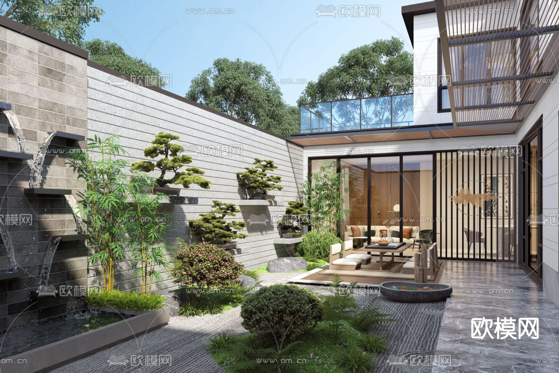 Garden - 3D Exterior Scene - 002
