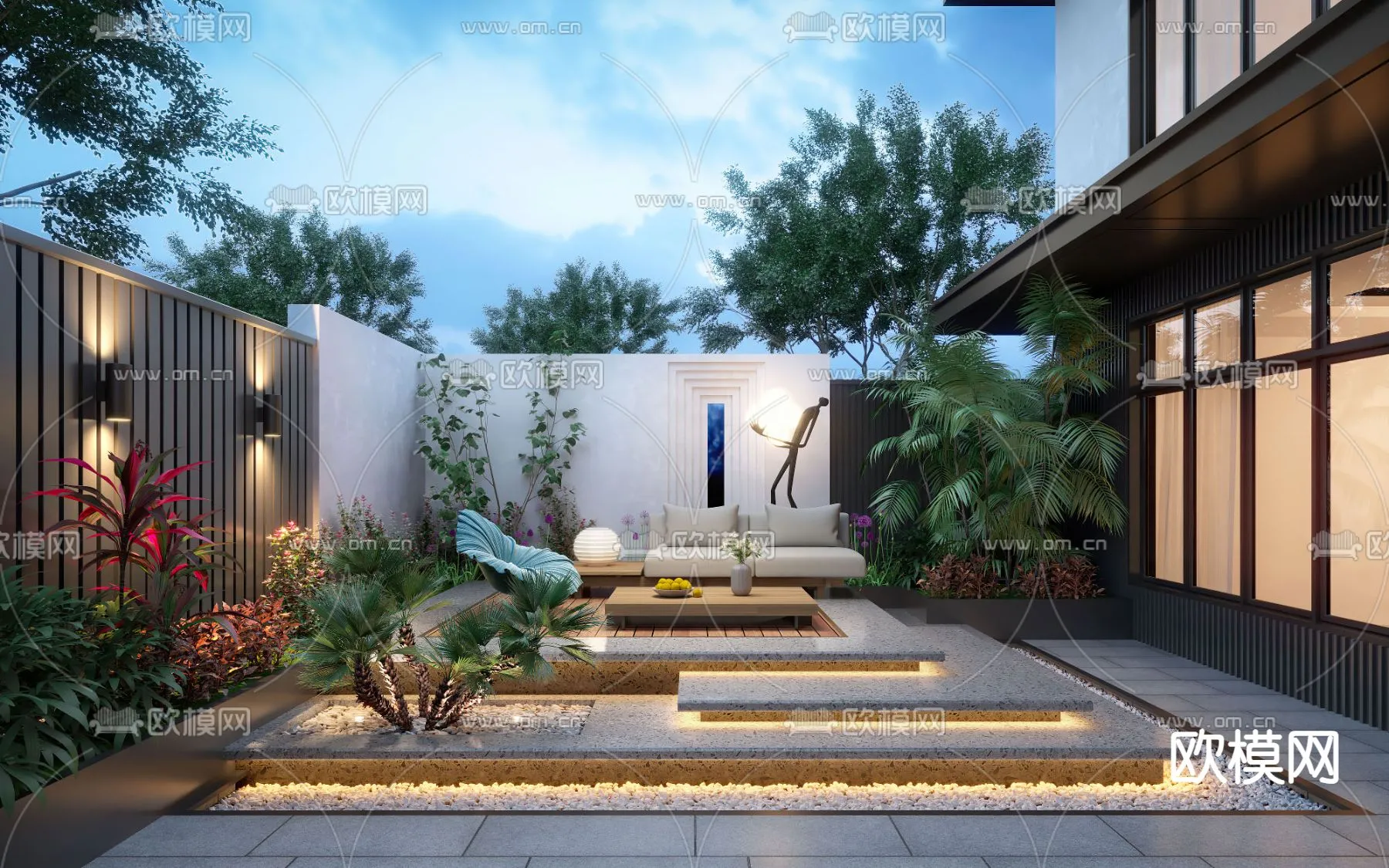 Garden - 3D Exterior Scene - 003