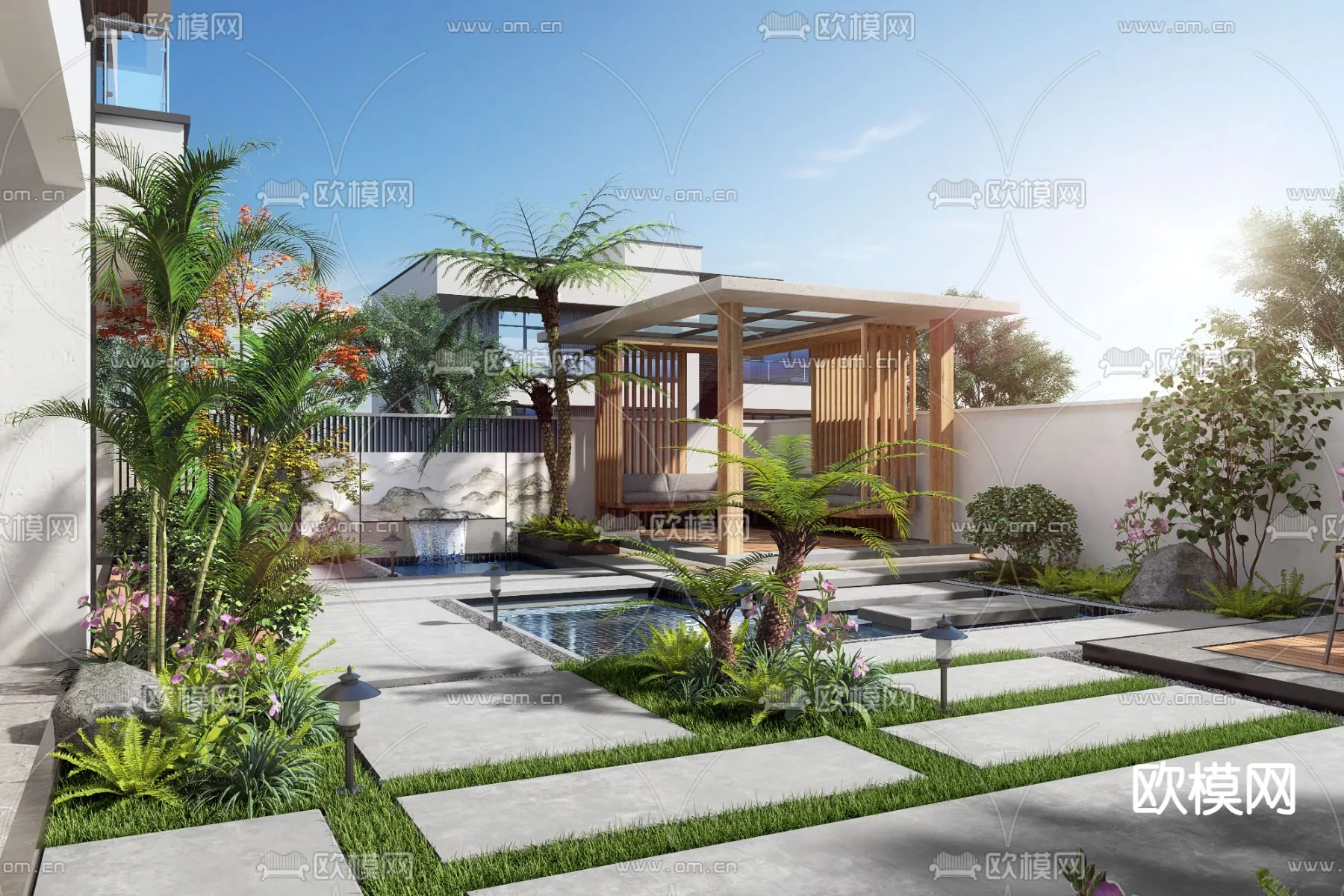 Garden - 3D Exterior Scene - 004