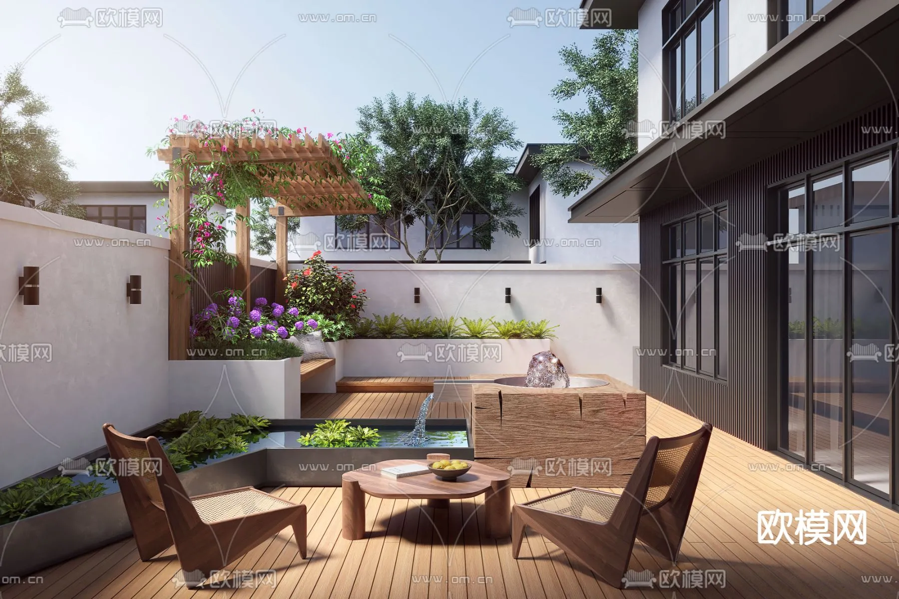 Garden - 3D Exterior Scene - 006
