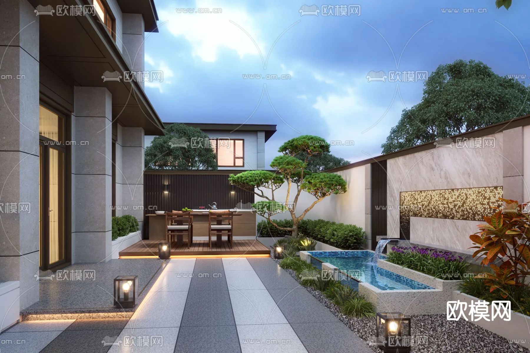 Garden - 3D Exterior Scene - 007