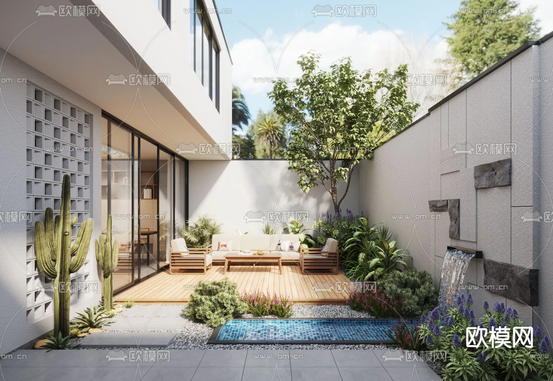 Garden - 3D Exterior Scene - 008