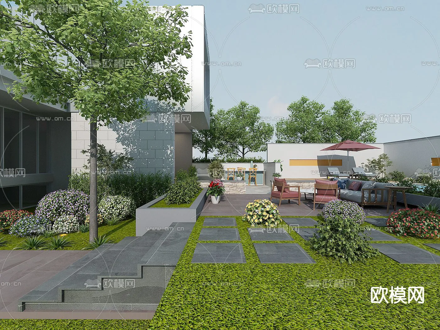 Garden - 3D Exterior Scene - 010