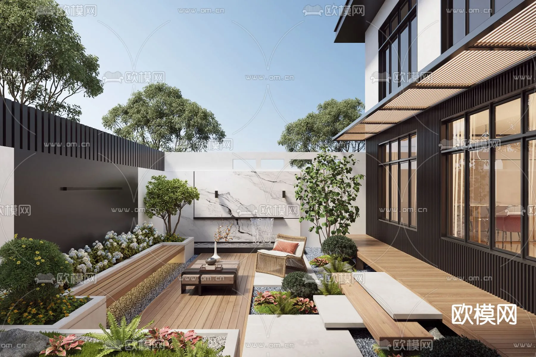 Garden - 3D Exterior Scene - 011
