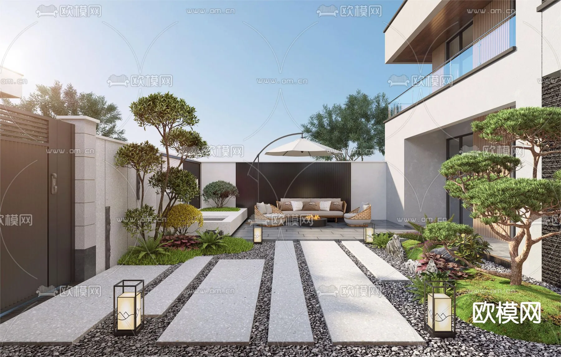 Garden - 3D Exterior Scene - 012