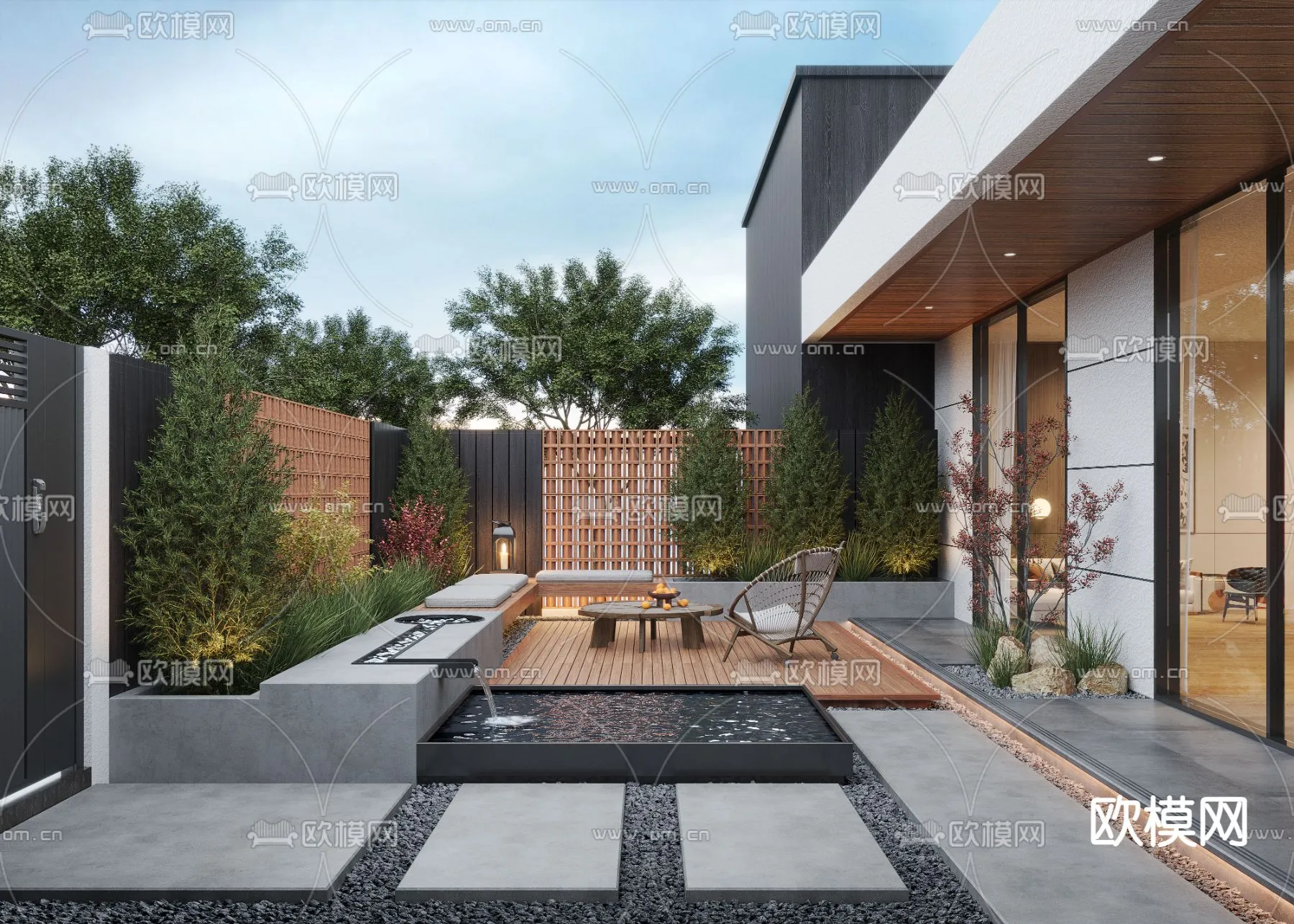 Garden - 3D Exterior Scene - 014