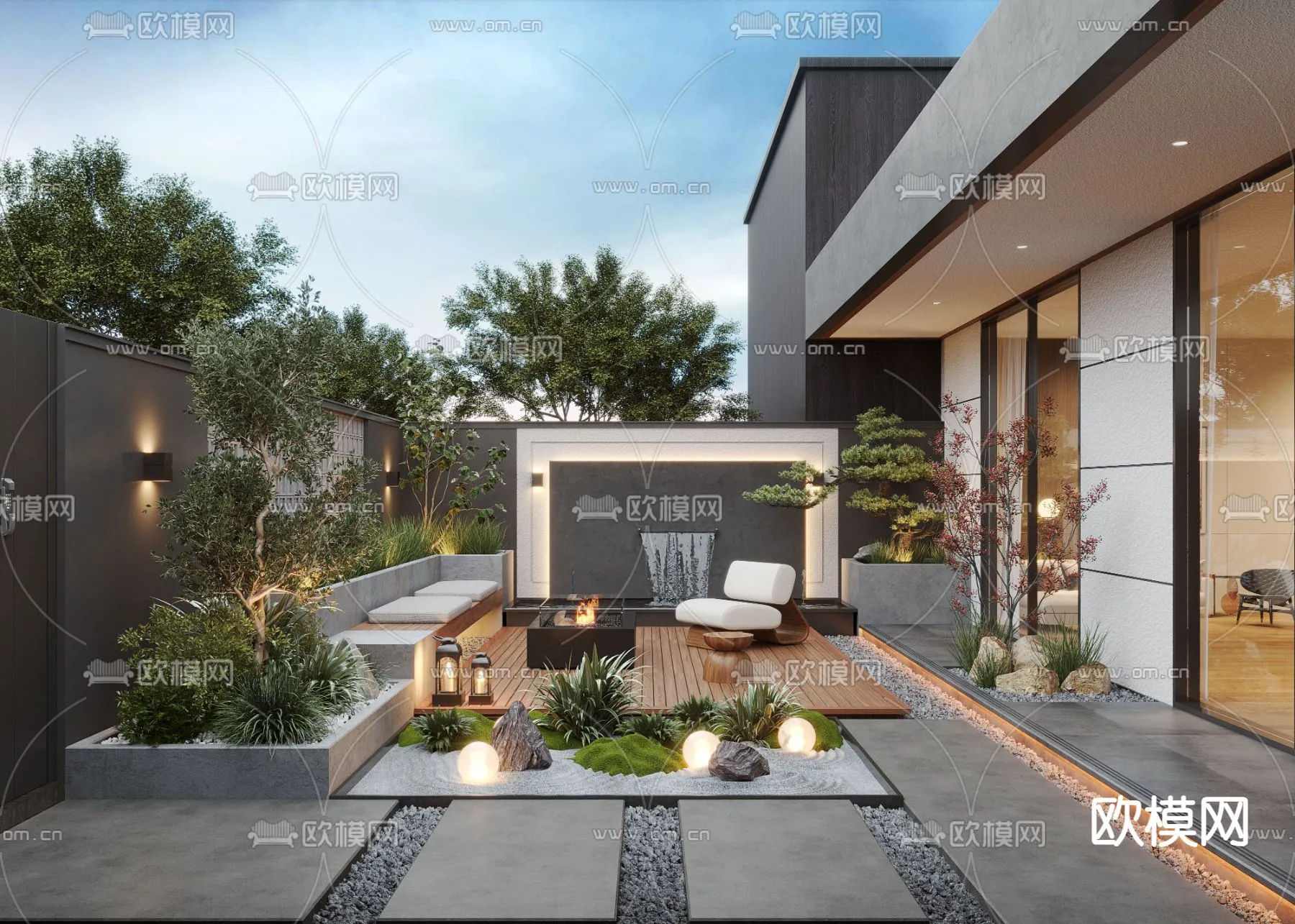 Garden - 3D Exterior Scene - 015