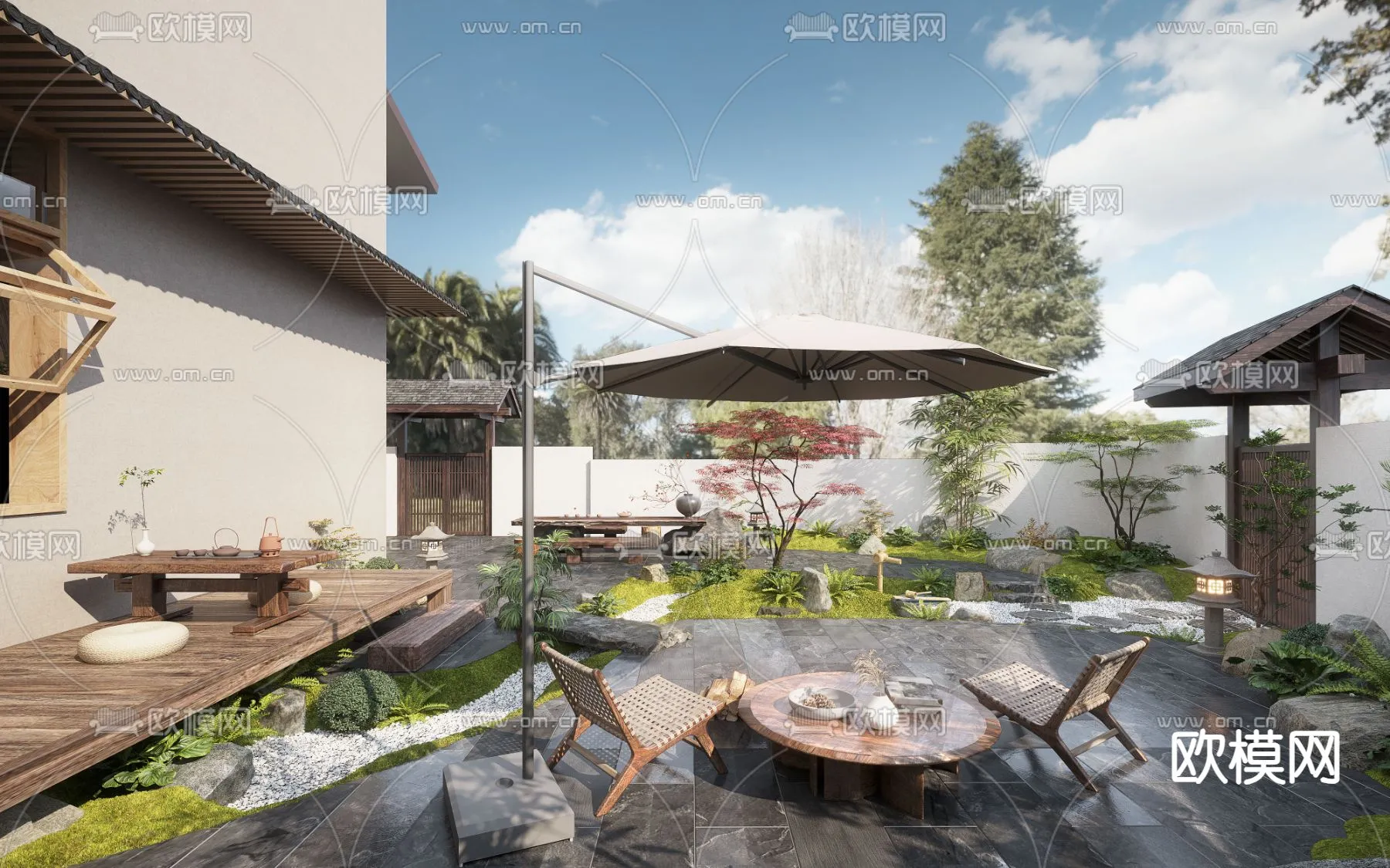 Garden - 3D Exterior Scene - 016