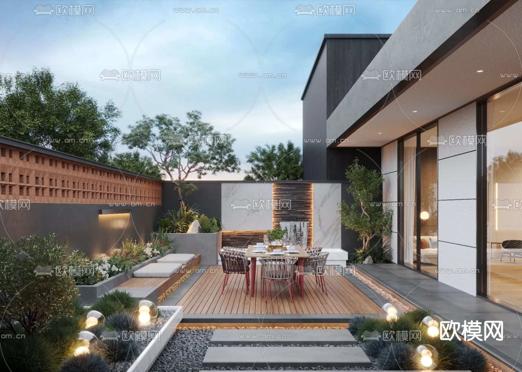 Garden - 3D Exterior Scene - 017