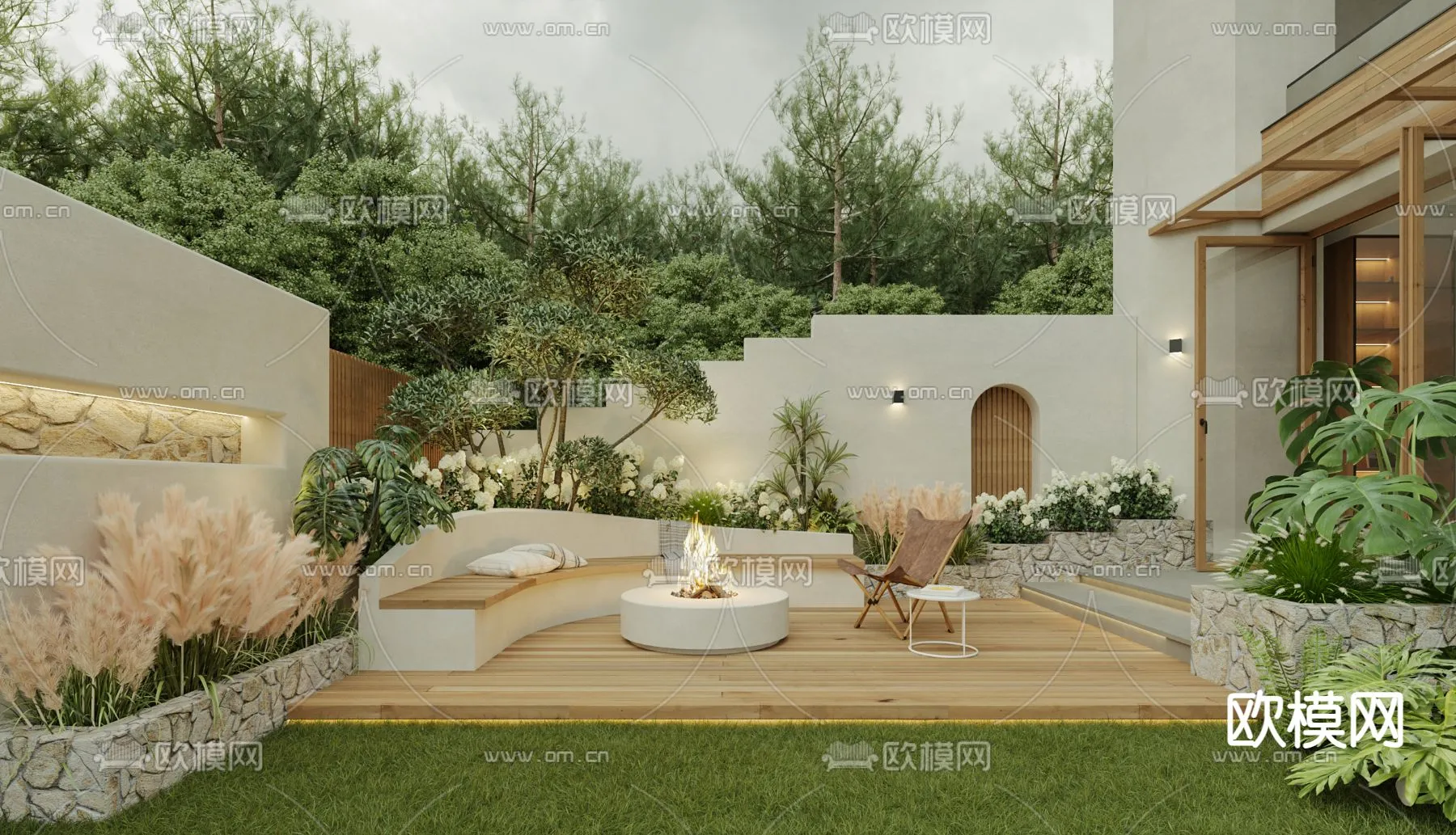 Garden - 3D Exterior Scene - 018