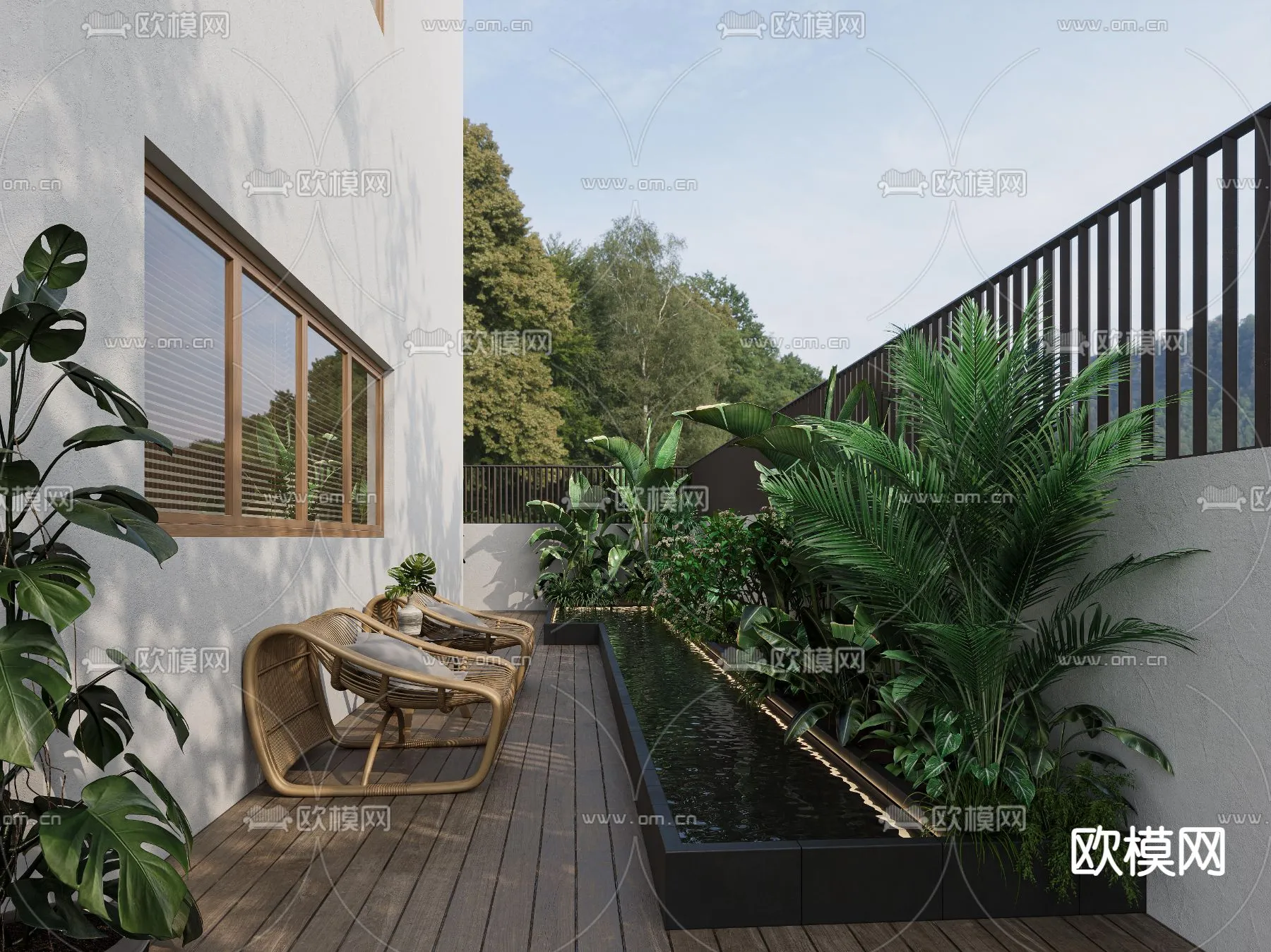 Garden - 3D Exterior Scene - 022
