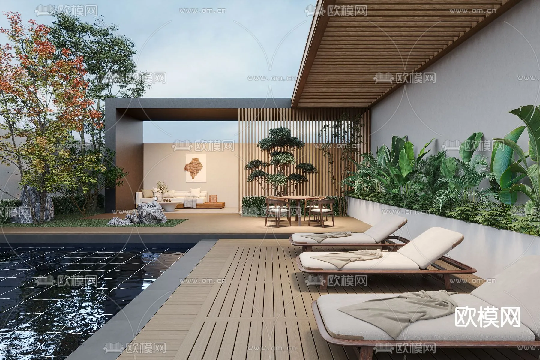 Garden - 3D Exterior Scene - 027