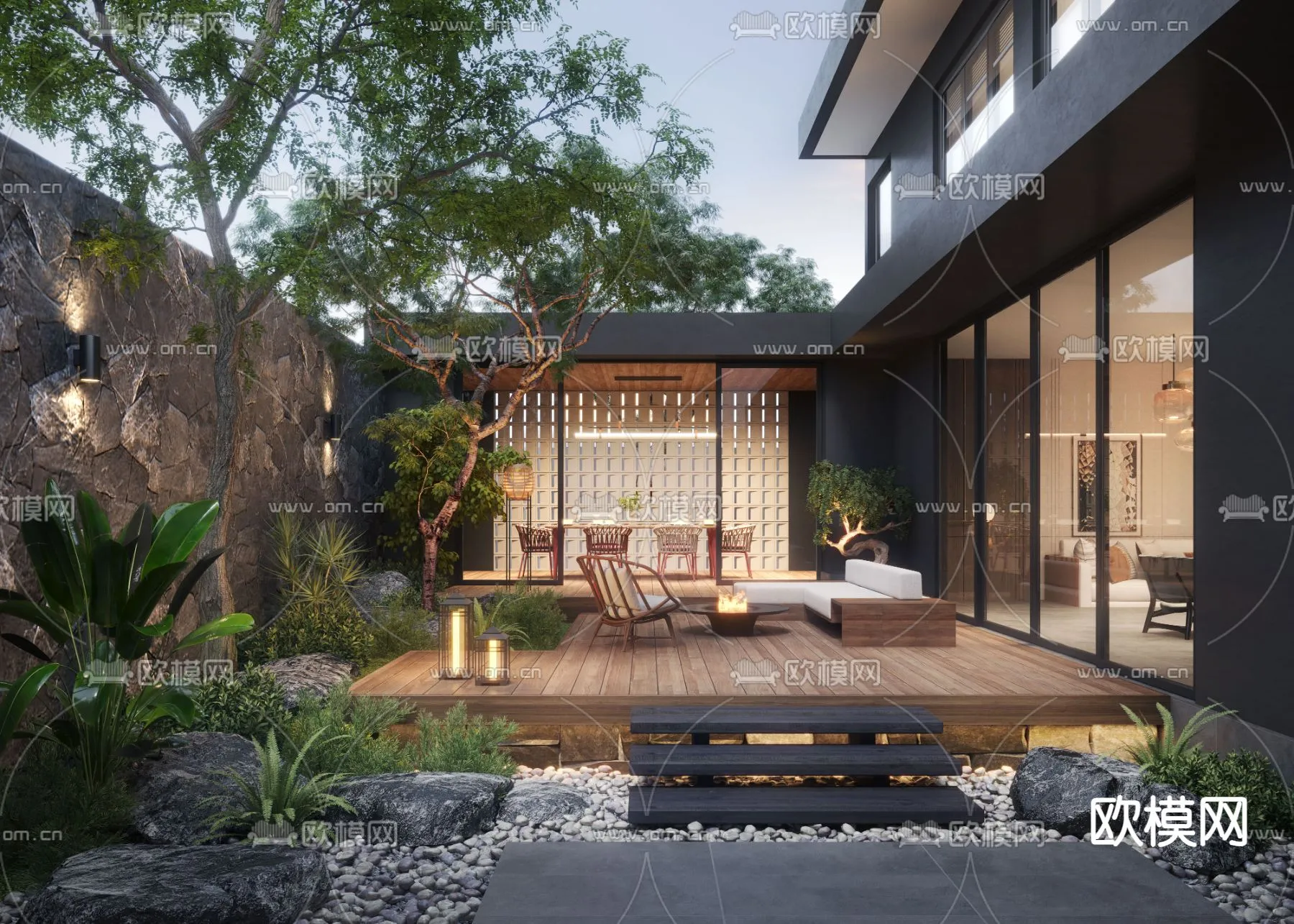 Garden - 3D Exterior Scene - 033